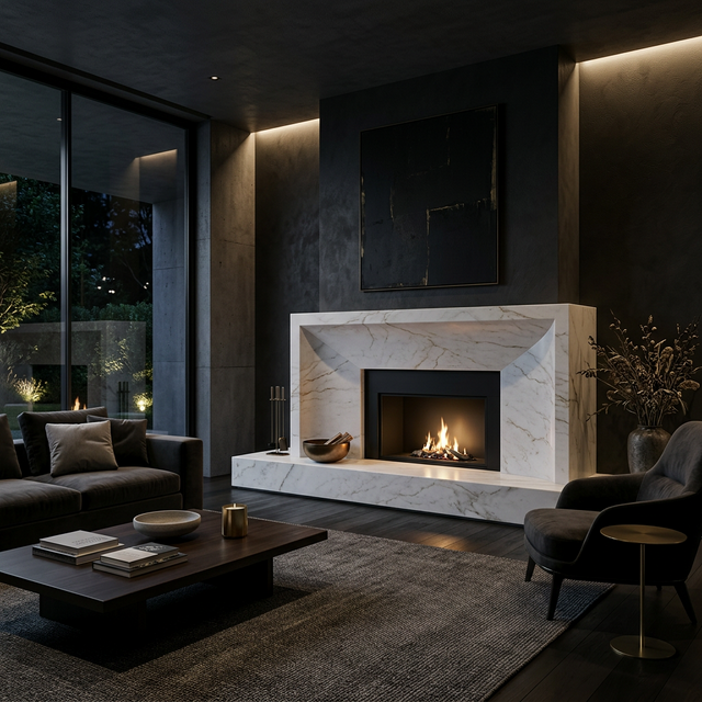 The Architectural Heart: Designing with Makrana Marble Fireplaces