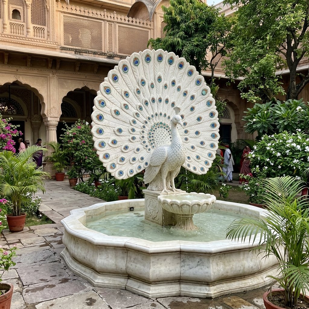 Royal Peacock Fountain