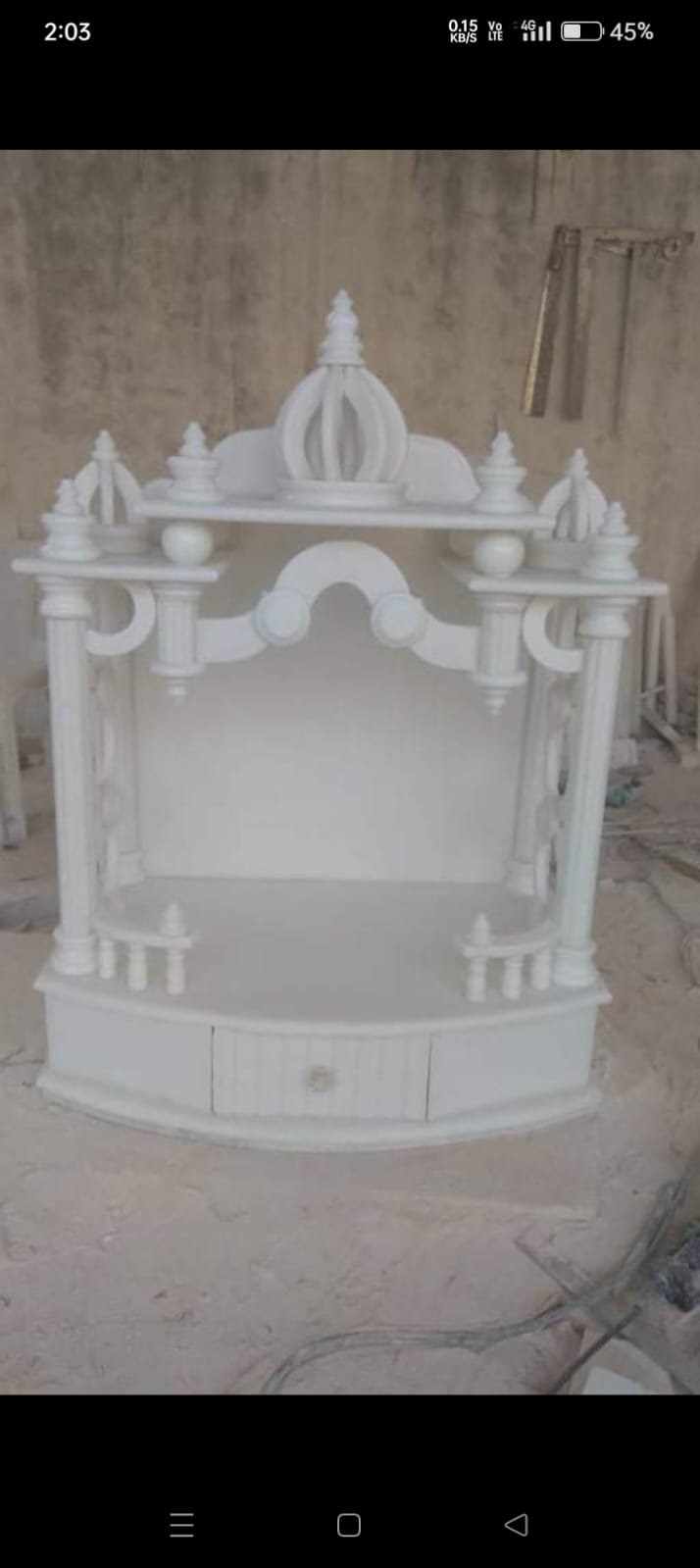 Auspicious White Marble Mandir (Premium Design) — Hand-carved Makrana Marble Home Temples